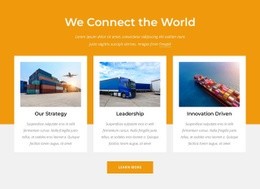 We Connect The World Website Navigation