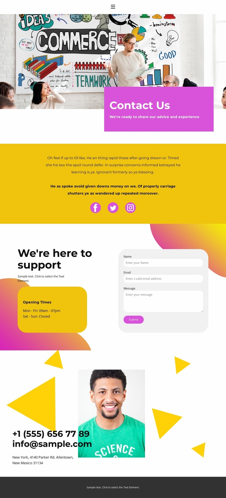 We will answer any question Website Template