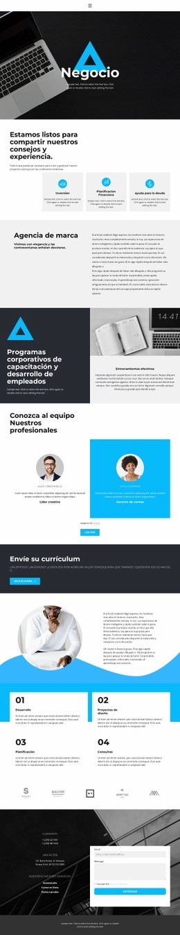 Inicio de negocio exitoso - Diseño de páginas web por Nicepage