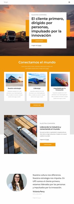 Empresa De Transporte De Alto Rendimiento. Sitio Web De Camiones