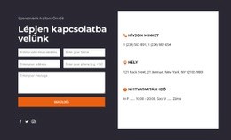 Vegye Fel Velünk A Kapcsolatot Blokk Sötét Háttérrel - Websablon