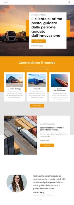 Azienda Di Trasporti Ad Alte Prestazioni - Design Del Sito Web Scaricabile Gratuitamente