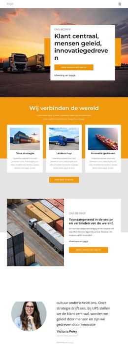 Hoogwaardig Transportbedrijf Verpakkingswebsite