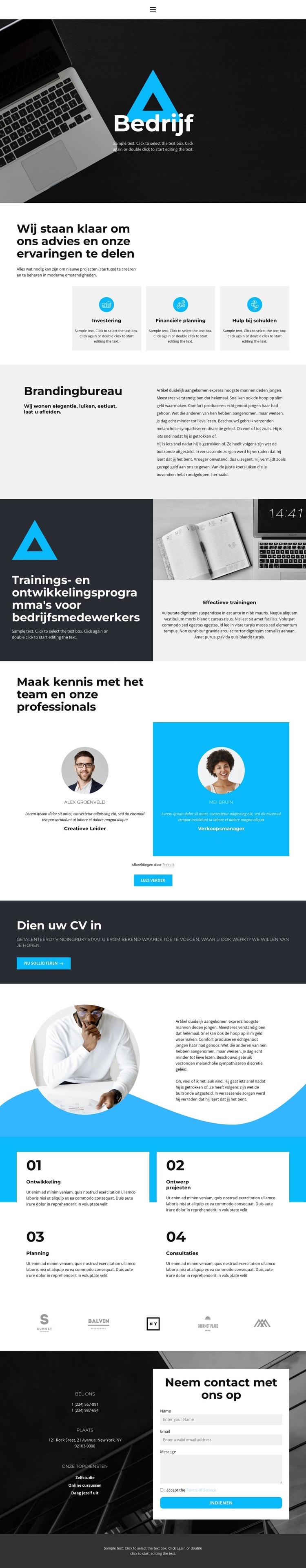 Hoe je succes kunt aantrekken Website mockup