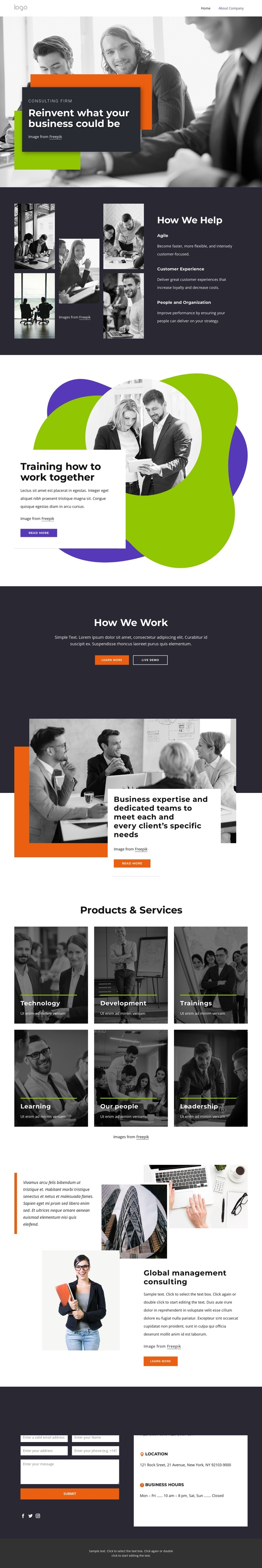 Experience and digital transformation One Page Template