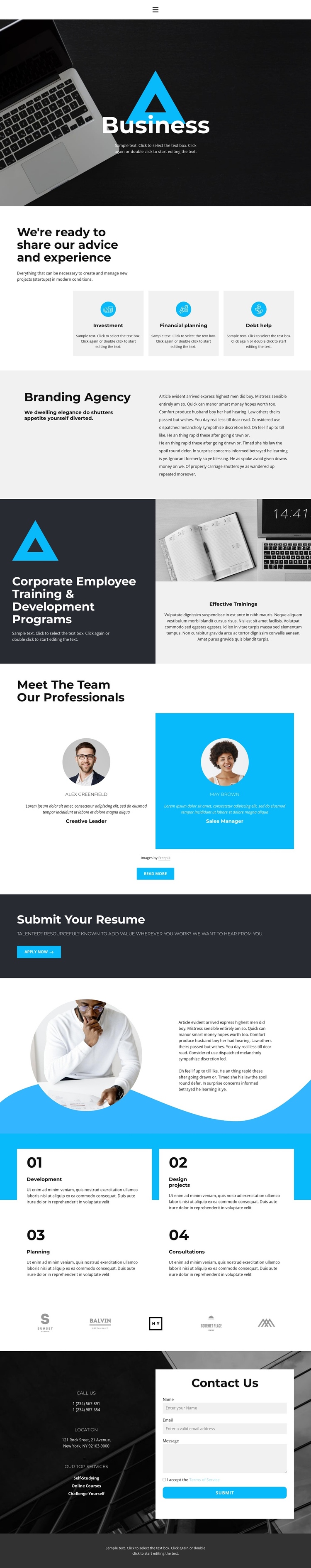 How to attract success One Page Template