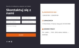 Skontaktuj Się Z Nami Blok Z Ciemnym Tłem - Responsywny Projekt Strony Internetowej