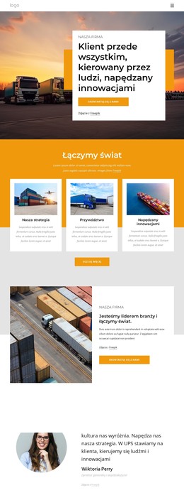 Firma Transportowa O Wysokich Osiągach - Pobranie Szablonu HTML