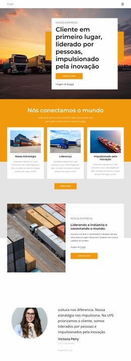 Empresa De Transporte De Alto Desempenho Design Web Site