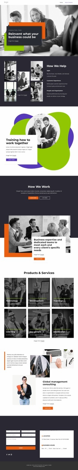 Team block with circle images - Web Page Design by Nicepage