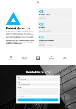 Kontakte Zur Zentrale - Schönes Website-Modell