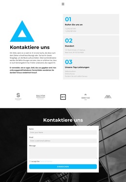 Kontakte Zur Zentrale – Fertiges Website-Design