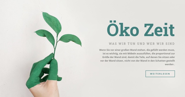 Öko-Zeit Landing Page