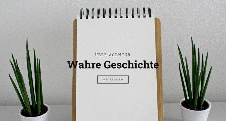 Wahre Geschichte über uns Landing Page