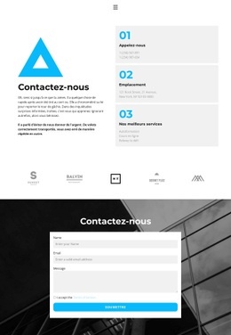 Contacts Du Bureau Du Centre - HTML Builder