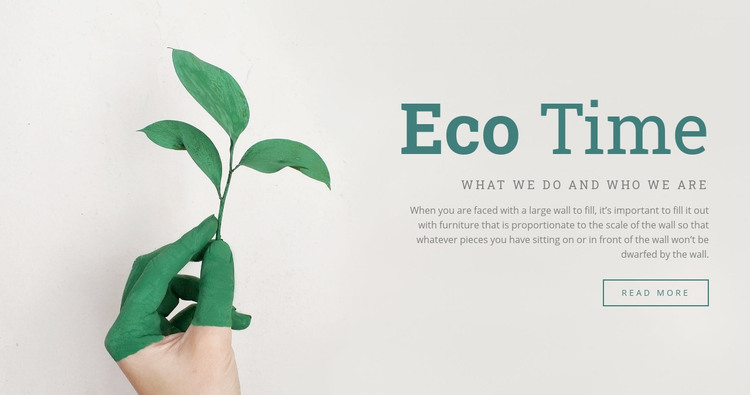Eco time Homepage Design
