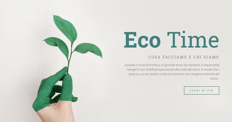 Tempo eco Modelli di Website Builder