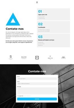 Contatos Do Escritório Central - HTML Builder