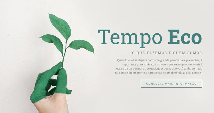 Tempo ecológico Design do site