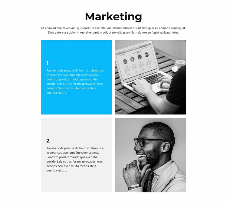 Novo departamento de marketing Template Joomla