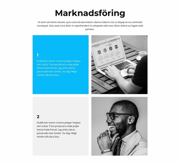 Ny marknadsavdelning Hemsidedesign