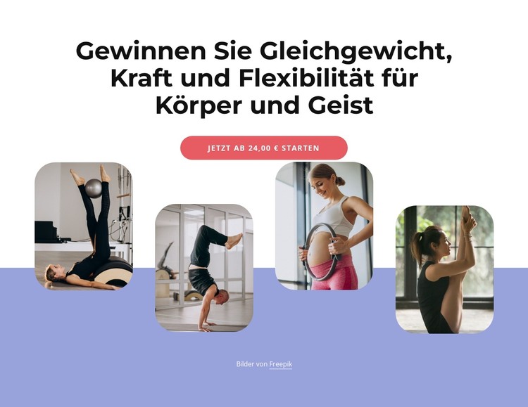 Gewinn, Gleichgewicht, Kraft und Flexibilität CSS-Vorlage