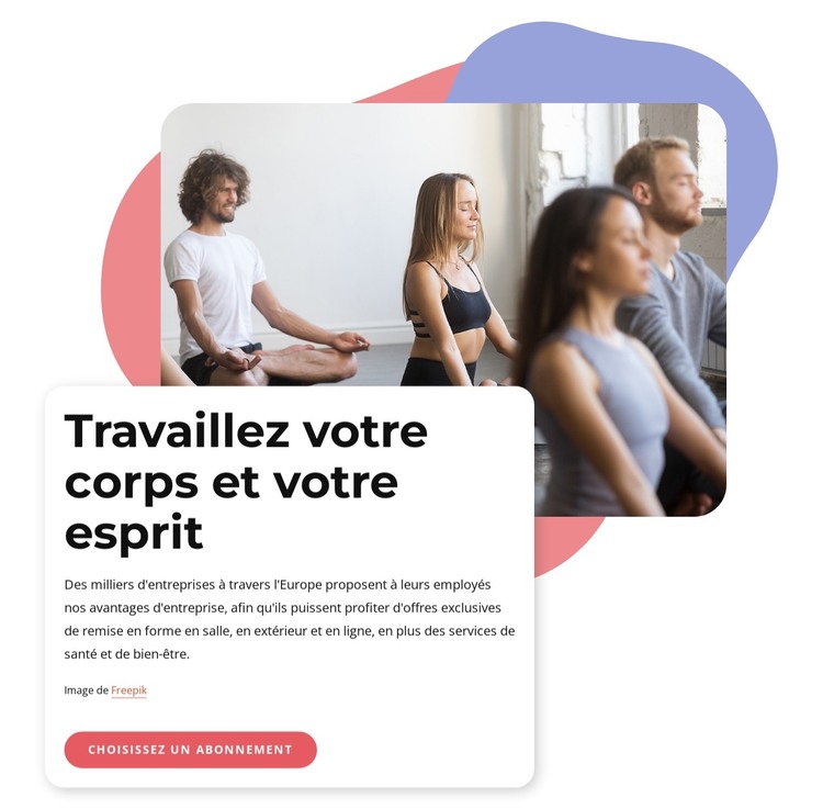 Hatha yoga, vinyasa et Pilates Modèle HTML