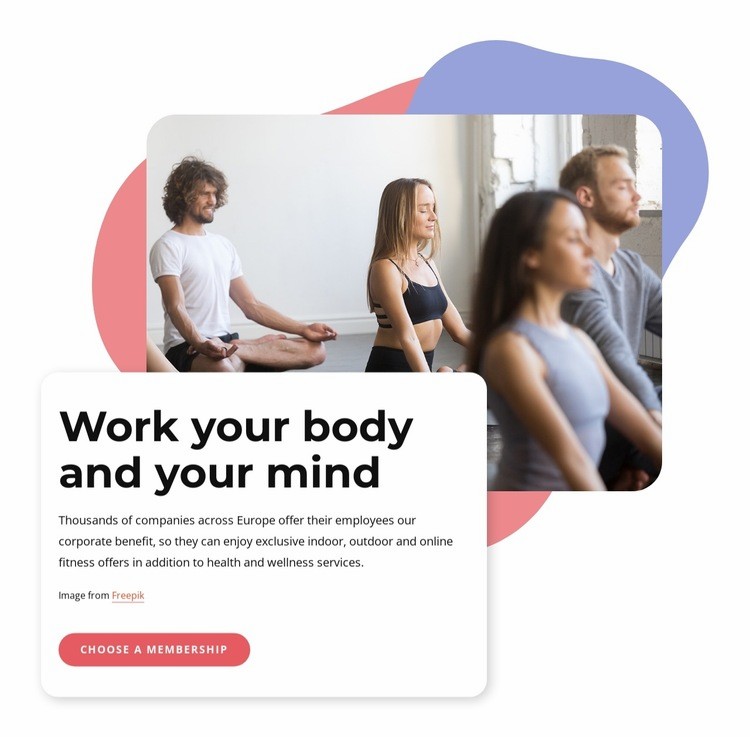Hatha yoga, vinyasa and Pilates Homepage Design