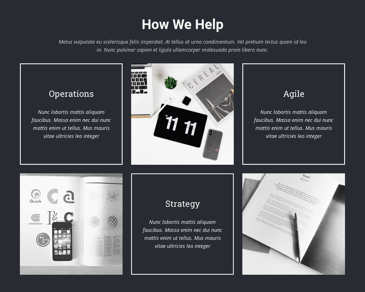 We develop web pages HTML Template