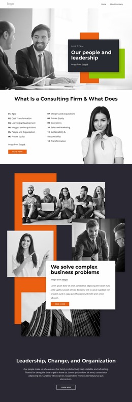 Our People, Partners And Leadership - HTML Layout Builder