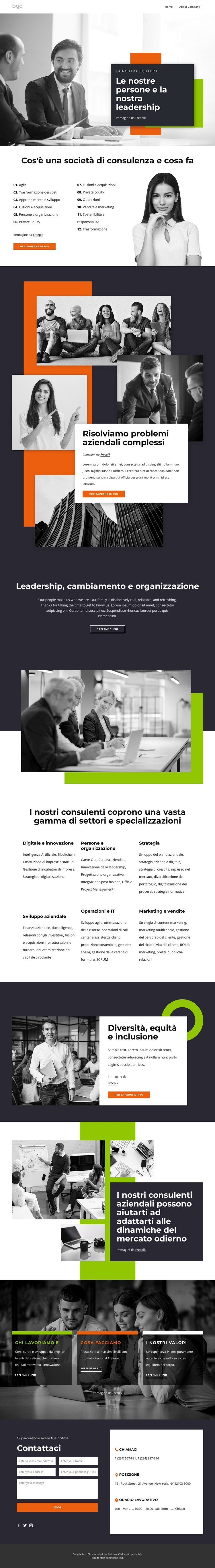 Le nostre persone, i nostri partner e la nostra leadership Modelli di Website Builder