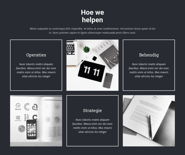 We ontwikkelen webpagina's HTML-sjabloon