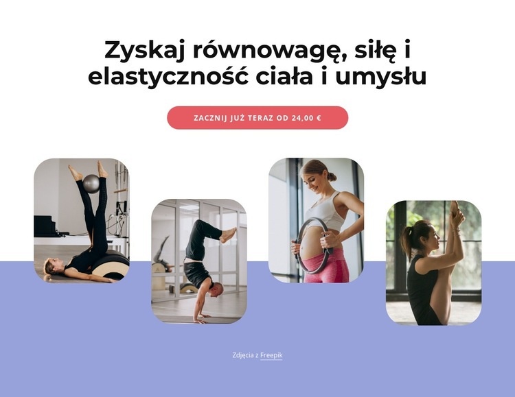 Zysk, równowaga, siła i elastyczność Szablon HTML5