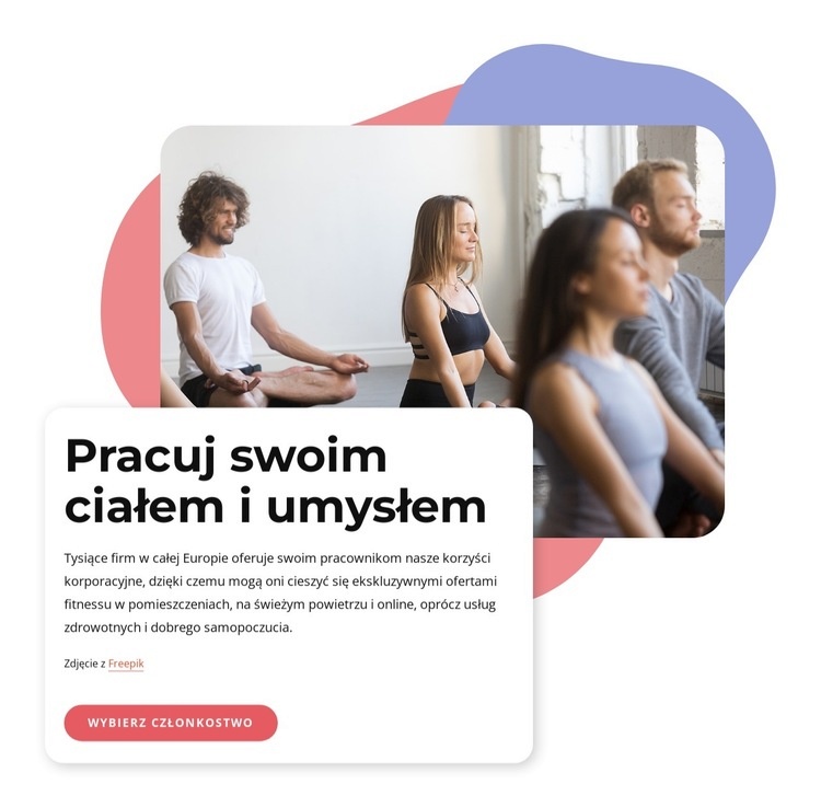 Hatha joga, vinyasa i pilates Szablon jednej strony