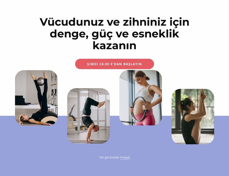 Kazanç, denge, güç ve esneklik Web sitesi tasarımı