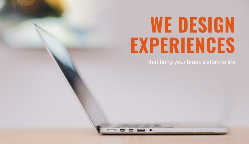 Brand experience agency Web Page Design