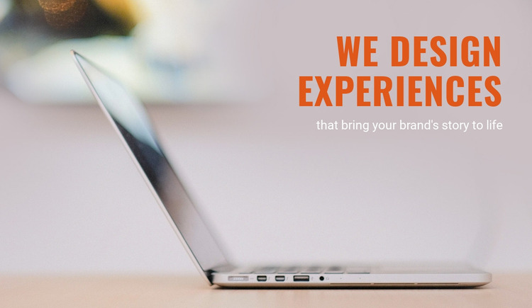 Brand experience agency Website Mockup