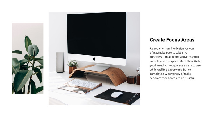 Create focus areas Homepage Design