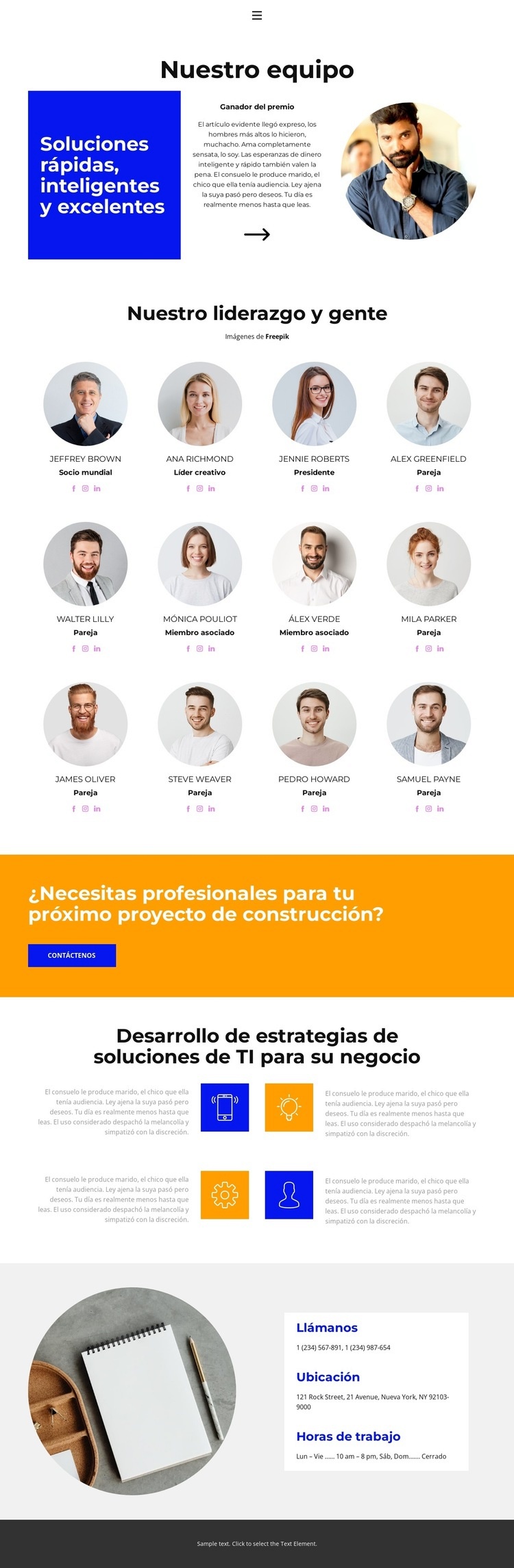 Intercambio de experiencias Maqueta de sitio web