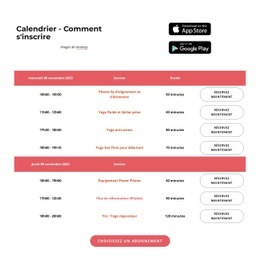 Calendrier - Conception De Site Web Ultime