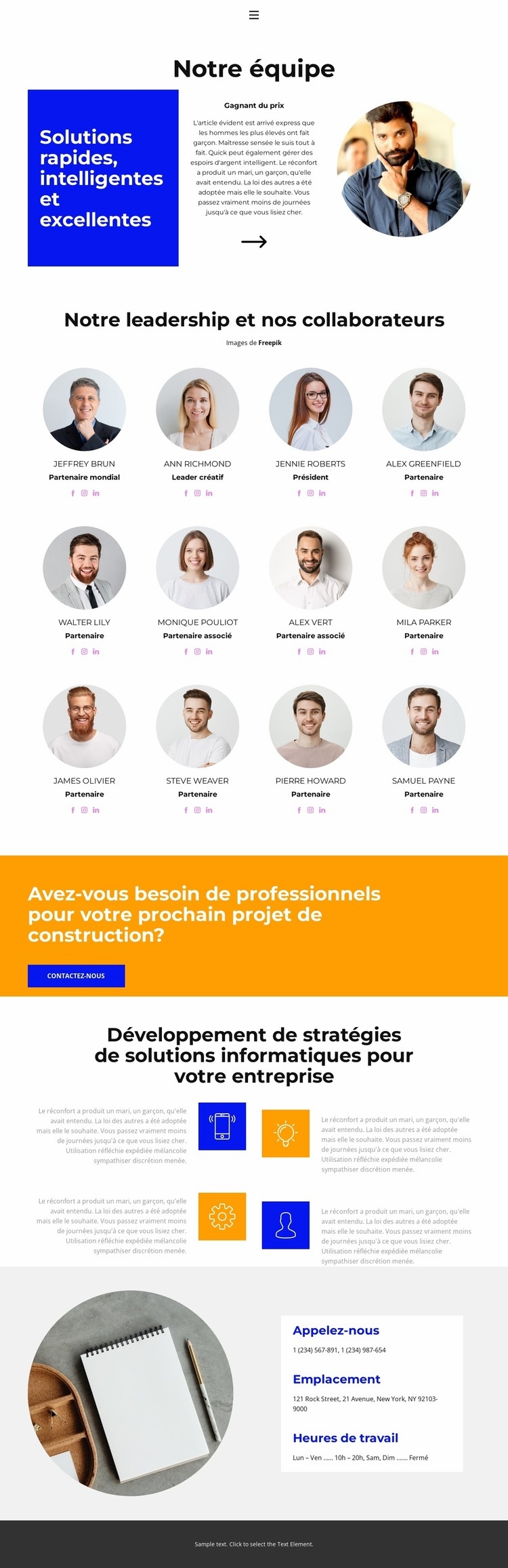 Échange d'expérience Conception de site Web