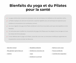 Maquette De Site Web Premium Pour Bienfaits Du Yoga Et Du Pilates Pour La Santé