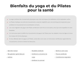 Bienfaits Du Yoga Et Du Pilates Pour La Santé Modèle De Formulaire CSS