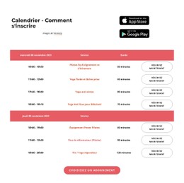 Calendrier Modèle De Page De Destination