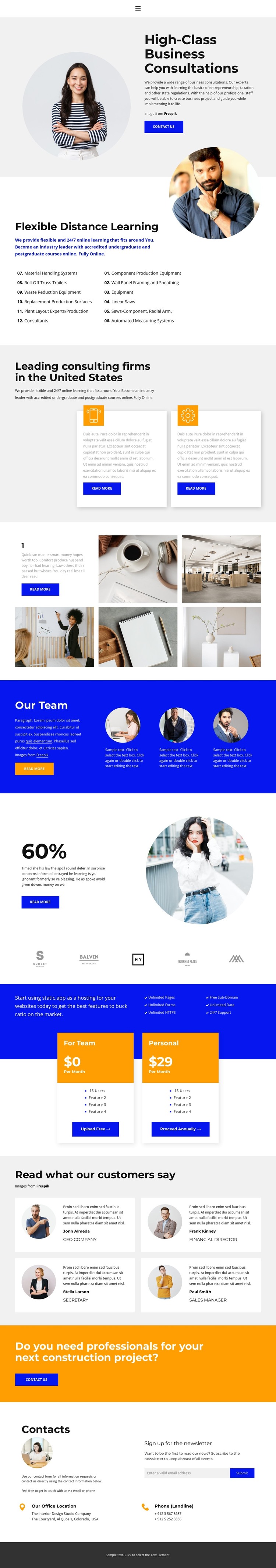 Look at the best HTML Template
