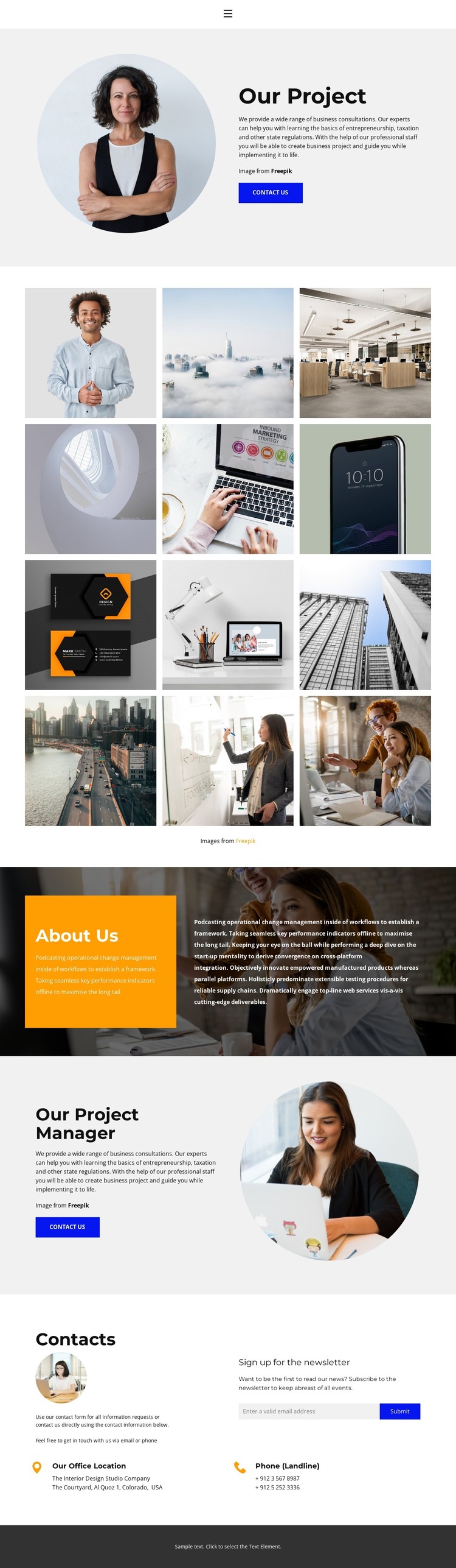 The most interesting projects HTML Template