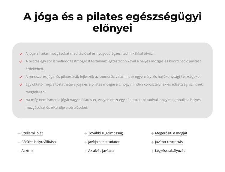 A jóga és a pilates egészségügyi előnyei CSS sablon