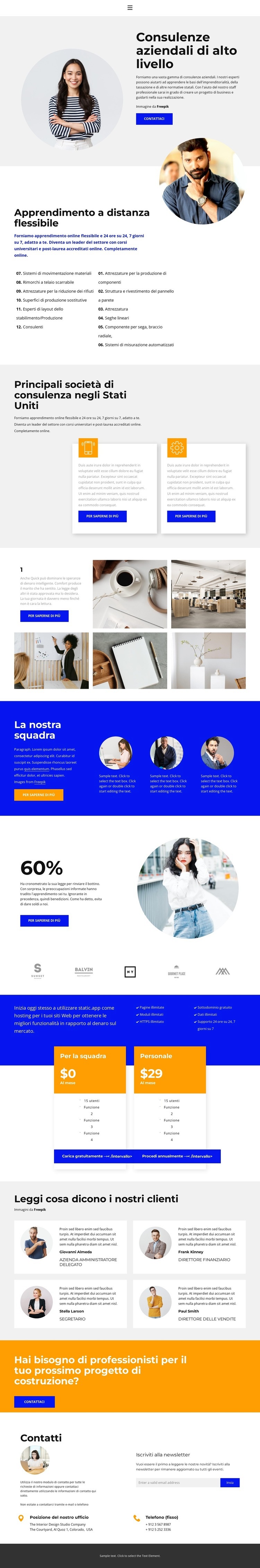 Guarda il meglio Modelli di Website Builder