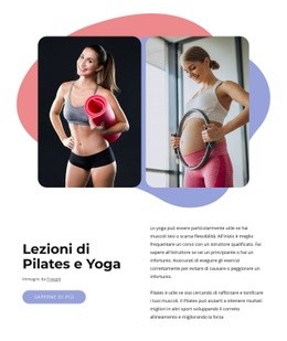Pilates + Yoga È Uno Studio Boutique - Modello Di Mockup Del Sito Web