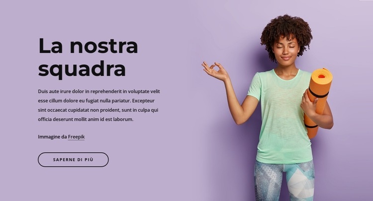 I nostri istruttori dello studio yoga + pilates Mockup del sito web